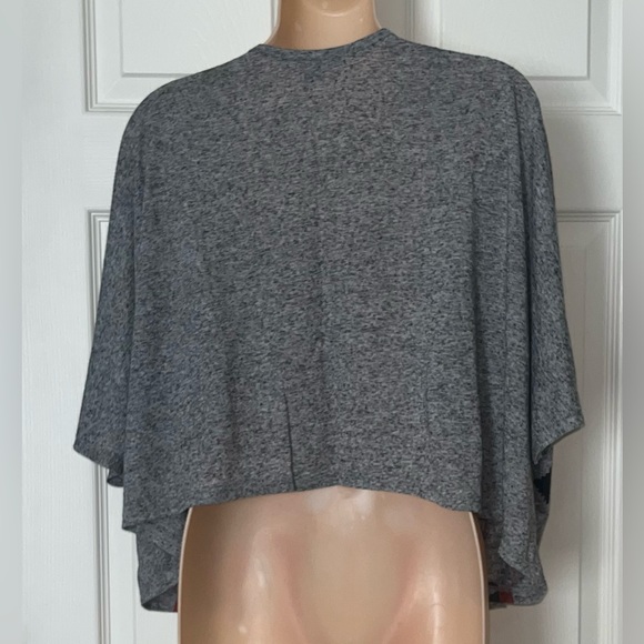 Forever 21 Gray Colorful Aztec Tribal Print Open Front Cardigan Cropped Small - Picture 9 of 9